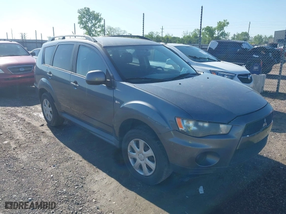 2012 Mitsubishi Outlander ES with VIN JA4AS2AWXCU002066, listed as a IAAI auction lot 42084033 with 160,597 mi miles. Bid and sale history available at carsss.com. Image 1.