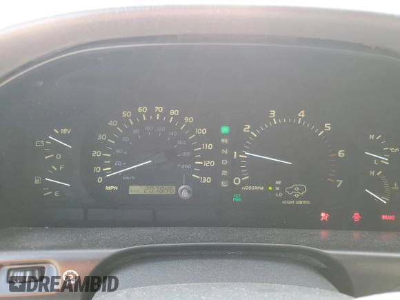 1998 Lexus LX 470 z VIN JT6HT00W0W0022045, wystawiony jako Copart lot #64022034 z przebiegiem 207 846 mil mil oraz Szkoda całkowita • Salvage title. Historia ofert i sprzedaży dostępna na DreamBid. Obrazek 9.