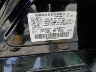 2012 Infiniti G25 Journey with VIN JN1DV6AP2CM812367, listed as a Copart auction lot 55430775 with 120,256 mi miles and Salvage title. Bid and sale history available at DreamBid. Image 13.