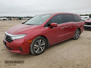 2022 Honda Odyssey Touring with VIN 5FNRL6H84NB025374, listed as a Copart auction lot 44528645 with 47,460 mi miles and Salvage Title. Bid and sale history available at DreamBid. Image 1.