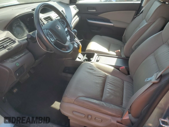 2012 Honda CR-V EX-L with VIN 2HKRM4H74CH608390, listed as a Copart auction lot 54158905 with 114,495 mi miles and Salvage Title. Bid and sale history available at DreamBid. Image 7.
