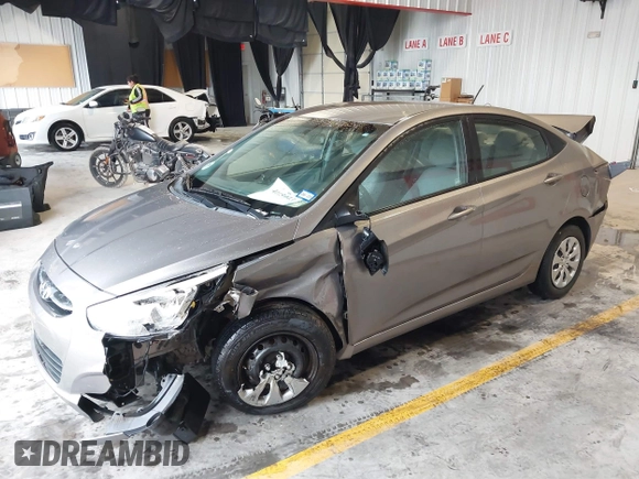 2017 Hyundai Accent SE with VIN KMHCT4AE1HU372999, listed as a IAAI auction lot 41156613 with 111,880 mi miles. Bid and sale history available at carsss.com. Image 2.