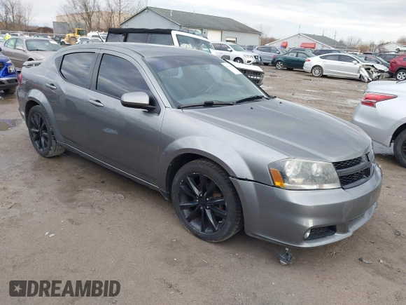 2013 Dodge Avenger SXT with VIN 1C3CDZCB7DN746154, listed as a IAAI auction lot 41834458 with 161,906 mi miles and . Bid and sale history available at DreamBid. Image 1.
