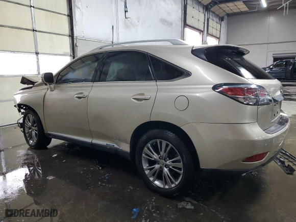 2013 Lexus RX 450h with VIN JTJZB1BA2D2007181, listed as a Copart auction lot 44821995 with 177,232 mi miles and Salvage Title. Bid and sale history available at carsss.com. Image 2.