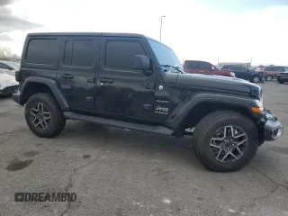 2024 Jeep Wrangler Sahara with VIN 1C4PJXEN2RW109269, listed as a Copart auction lot 47631435 with 21,130 mi miles and Salvage Title. Bid and sale history available at carsss.com. Image 4.