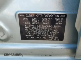 2009 Suzuki SX4 Man AWD with VIN JS2YB413496204782, listed as a Copart auction lot 72465064 with 157,971 mi miles and Clean Title. Bid and sale history available at carsss.com. Image 13.