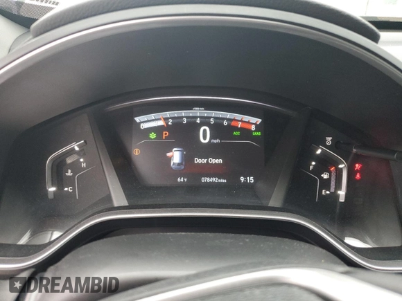 2018 Honda CR-V EX-L with VIN 7FARW1H84JE045357, listed as a Copart auction lot 51622855 with 78,492 mi miles and Salvage Title. Bid and sale history available at DreamBid. Image 9.