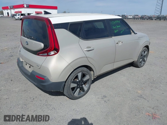 2020 Kia Soul EX with VIN KNDJ33AU5L7073908, listed as a IAAI auction lot 41816282 with 53,002 mi miles. Bid and sale history available at carsss.com. Image 4.
