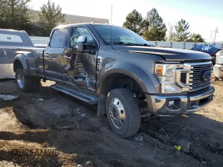 2022 Ford Super Duty F-450 DRW XL with VIN 1FT8W4DT2NEE85622, listed as a Copart auction lot 78214674 with 33,727 mi miles and Salvage Title. Bid and sale history available at carsss.com. Image 4.