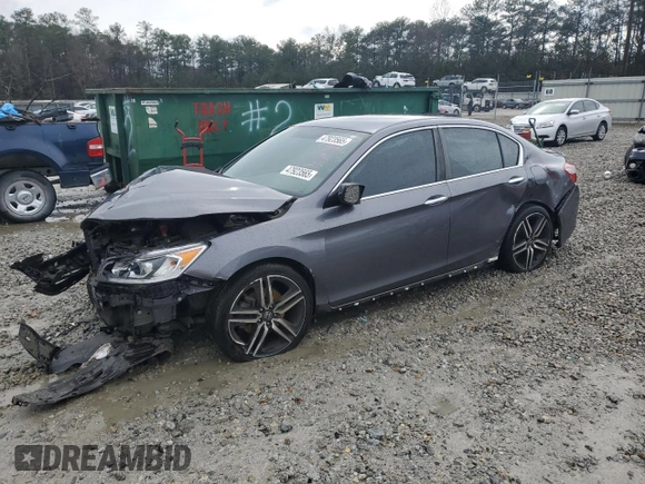2017 Honda Accord Sedan Sport with VIN 1HGCR2F59HA171533, listed as a Copart auction lot 47923565 with 135,960 mi miles and Salvage Title. Bid and sale history available at carsss.com. Image 1.