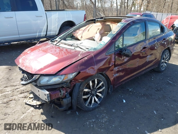 2015 Honda Civic Sedan EX-L with VIN 19XFB2F98FE288744, listed as a IAAI auction lot 41917521 with 113,860 mi miles. Bid and sale history available at carsss.com. Image 17.