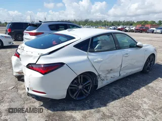 2024 Acura Integra w/A-Spec Package with VIN 19UDE4H32RA025760, listed as a IAAI auction lot 41923473 with 6,448 mi miles and . Bid and sale history available at DreamBid. Image 4.