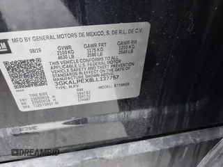 2020 GMC Terrain SLT with VIN 3GKALPEX8LL137757, listed as a IAAI auction lot 40480889 with 66,310 mi miles and . Bid and sale history available at DreamBid. Image 9.