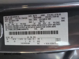 2021 Ford Escape SEL Hybrid z VIN 1FMCU9CZ9MUA86970, wystawiony jako Copart lot #84290064 z przebiegiem 32 019 mil mil oraz Szkoda całkowita • Salvage title. Historia ofert i sprzedaży dostępna na DreamBid. Obrazek 14.