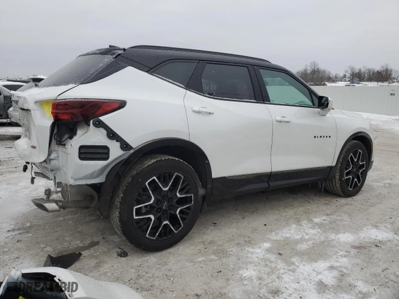 2023 Chevrolet Blazer RS with VIN 3GNKBERS1PS233335, listed as a Copart auction lot 45636345 with 10,615 mi miles and Salvage Title. Bid and sale history available at carsss.com. Image 3.