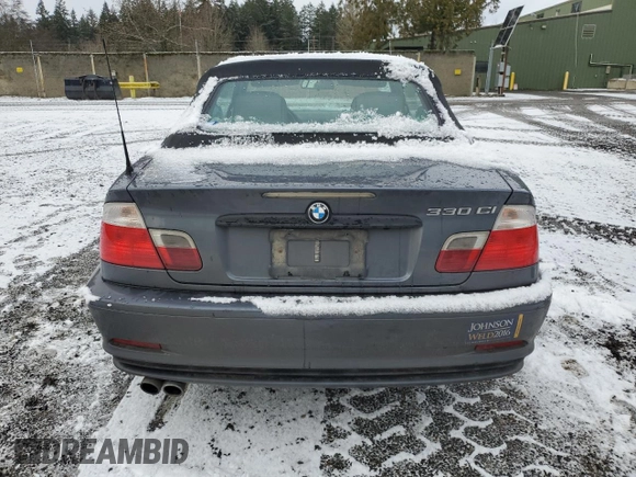 2003 BMW 3 Series 330Ci with VIN WBABS53433EV90570, listed as a Copart auction lot 43484075 with 147,082 mi miles and Salvage Title. Bid and sale history available at carsss.com. Image 6.
