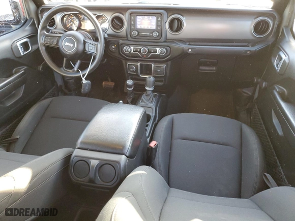 2021 Jeep Gladiator Sport S with VIN 1C6JJTAG6ML599190, listed as a Copart auction lot 42735405 with 80,428 mi miles and Salvage Title. Bid and sale history available at carsss.com. Image 8.