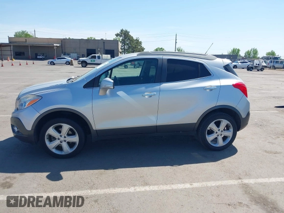 2015 Buick Encore Convenience with VIN KL4CJFSB8FB039843, listed as a IAAI auction lot 42042100 with 78,245 mi miles. Bid and sale history available at carsss.com. Image 14.