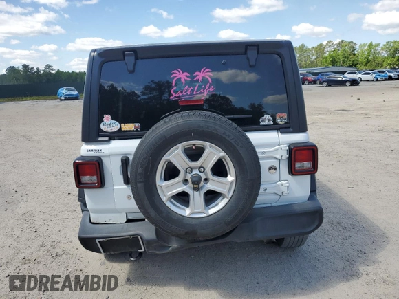 2020 Jeep Wrangler Unlimited Sport S z VIN 1C4HJXDN0LW226619, wystawiony jako Copart lot #54769025 z przebiegiem 52 723 mil mil oraz Szkoda całkowita • Salvage title. Historia ofert i sprzedaży dostępna na DreamBid. Obrazek 6.