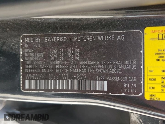 2012 MINI Countryman S with VIN WMWZC5C55CWL56879, listed as a Copart auction lot 63572725 with 86,979 mi miles and Clean title. Bid and sale history available at DreamBid. Image 12.