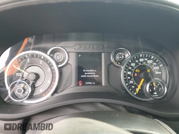 2022 Ram 2500 Tradesman with VIN 3C6UR5HL7NG273921, listed as a Copart auction lot 84812174 with 33,986 mi miles and Clean title. Bid and sale history available at DreamBid. Image 9.