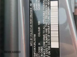 2024 Polestar 2 z VIN YSMFD3KA3RL212798, wystawiony jako Copart lot #52319225 z przebiegiem 24 078 mil mil oraz Nie do naprawy. Historia ofert i sprzedaży dostępna na DreamBid. Obrazek 12.