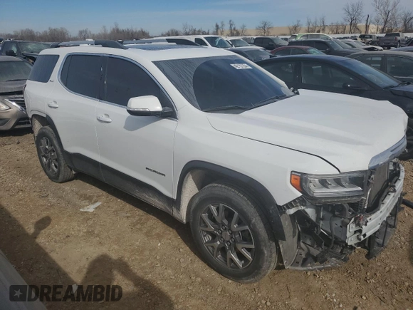 2021 GMC Acadia SLT with VIN 1GKKNMLS5MZ192052, listed as a Copart auction lot 42157204 with 70,765 mi miles and Salvage Title. Bid and sale history available at DreamBid. Image 4.