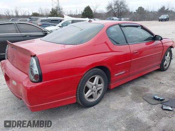 2004 Chevrolet Monte Carlo SS Supercharged z VIN 2G1WZ151349181767, wystawiony jako IAAI lot #41128408 z przebiegiem 231 350 mil mil oraz . Historia ofert i sprzedaży dostępna na DreamBid. Obrazek 4.