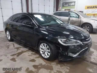 2015 Chrysler 200 C with VIN 1C3CCCCB9FN552146, listed as a IAAI auction lot 41782102 with 131,847 mi miles. Bid and sale history available at carsss.com. Image 1.