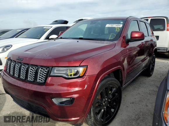 2022 Jeep Grand Cherokee WK Laredo X with VIN 1C4RJEAG1NC155174, listed as a Copart auction lot 77021484 with 22,762 mi miles and Non Repairable. Bid and sale history available at carsss.com. Image 1.