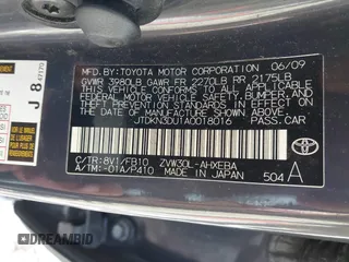 2010 Toyota Prius II with VIN JTDKN3DU1A0018016, listed as a IAAI auction lot 41586773 with 129,510 mi miles and . Bid and sale history available at carsss.com. Image 9.