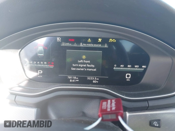 2022 Audi A4 S line Premium Plus with VIN WAUEAAF4XNA008656, listed as a IAAI auction lot 41754921 with 78,118 mi miles and . Bid and sale history available at DreamBid. Image 7.