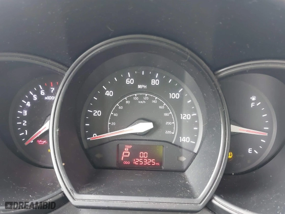 2013 Kia Rio LX with VIN KNADM5A37D6194117, listed as a IAAI auction lot 41522784 with 125,325 mi miles. Bid and sale history available at carsss.com. Image 7.