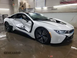 2016 BMW i8 with VIN WBY2Z2C52GV675474, listed as a Copart auction lot 49713485 with 53,512 mi miles and Salvage Title. Bid and sale history available at carsss.com. Image 4.
