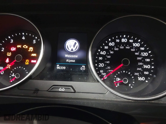 2018 Volkswagen Tiguan S with VIN 3VV0B7AX5JM104191, listed as a IAAI auction lot 42492503 with 96,339 mi miles and . Bid and sale history available at DreamBid. Image 7.
