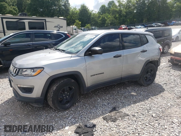 2017 Jeep Compass Sport z VIN 3C4NJCAB3HT652338, wystawiony jako Copart lot #63076055 z przebiegiem 109 701 mil mil oraz Szkoda całkowita • Salvage title. Historia ofert i sprzedaży dostępna na DreamBid. Obrazek 1.