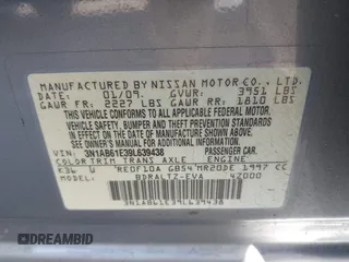 2009 Nissan Sentra FE+ with VIN 3N1AB61E39L639438, listed as a IAAI auction lot 41463714 with 176,503 mi miles and . Bid and sale history available at DreamBid. Image 9.