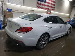 2019 Genesis G70 2.0T Advanced with VIN KMTG44LA5KU025181, listed as a Copart auction lot 77396194 with 96,318 mi miles and Salvage Title. Bid and sale history available at carsss.com. Image 3.