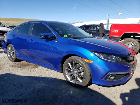 2021 Honda Civic Sedan EX-L with VIN 2HGFC1F76MH706260, listed as a Copart auction lot 50448085 with 36,756 mi miles and Salvage Title. Bid and sale history available at carsss.com. Image 4.