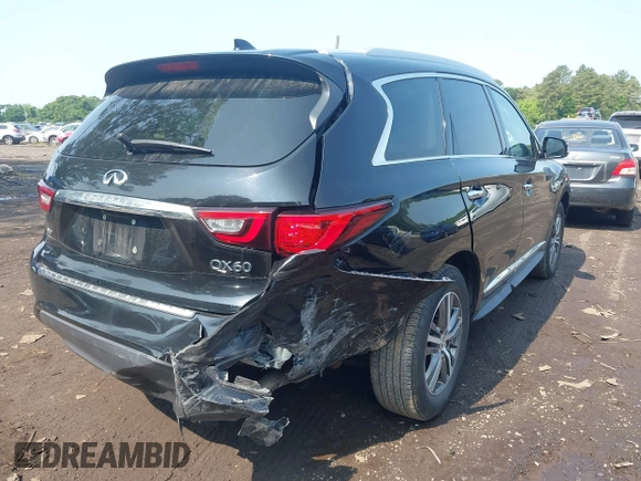 2020 Infiniti QX60 Pure with VIN 5N1DL0MM1LC501807, listed as a IAAI auction lot 42447446 with 37,184 mi miles and . Bid and sale history available at DreamBid. Image 6.
