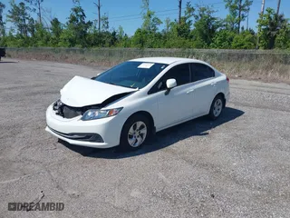 2013 Honda Civic Sdn LX with VIN 2HGFB2F57DH548566, listed as a IAAI auction lot 39173930 with 150,567 mi miles. Bid and sale history available at carsss.com. Image 2.