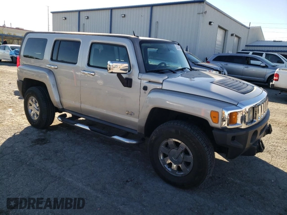 2007 Hummer H3 SUV with VIN 5GTDN13E378208605, listed as a Copart auction lot 82049904 with 129,055 mi miles and Salvage Title. Bid and sale history available at DreamBid. Image 4.