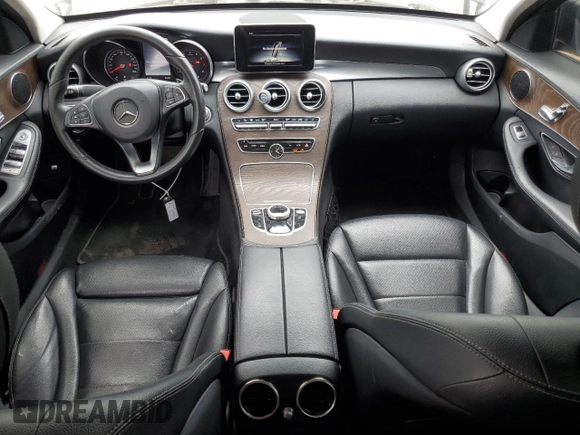 2017 Mercedes-Benz C 300 with VIN 55SWF4JB2HU215066, listed as a Copart auction lot 57427375 with 78,506 mi miles and Salvage title. Bid and sale history available at DreamBid. Image 8.