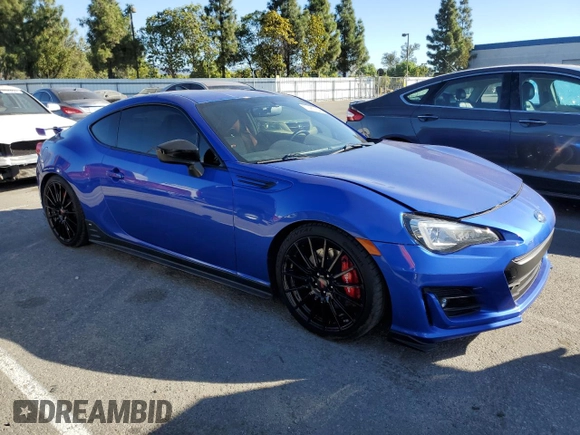 2018 Subaru BRZ tS with VIN JF1ZCAD12J9600805, listed as a Copart auction lot 77439764 with 82,360 mi miles and Salvage title. Bid and sale history available at DreamBid. Image 4.