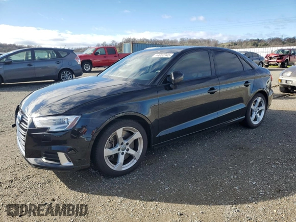 2019 Audi A3 Sedan Premium with VIN WAUBEGFF3K1018243, listed as a Copart auction lot 44052345 with 93,599 mi miles and Salvage Title. Bid and sale history available at carsss.com. Image 1.