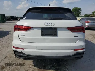 2021 Audi Q3 S line Premium with VIN WA1DECF32M1045084, listed as a Copart auction lot 54657575 with 35,265 mi miles and Salvage Title. Bid and sale history available at DreamBid. Image 6.