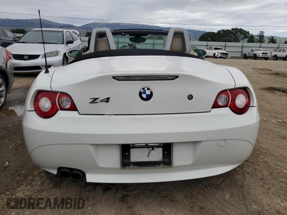 2005 BMW Z4 3.0i with VIN 4USBT53505LU10933, listed as a Copart auction lot 46061395 with 86,328 mi miles and Salvage title. Bid and sale history available at DreamBid. Image 6.