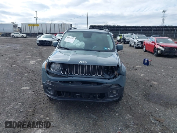 2017 Jeep Renegade Latitude with VIN ZACCJBBB1HPF58787, listed as a IAAI auction lot 41741197 with 93,678 mi miles. Bid and sale history available at carsss.com. Image 12.