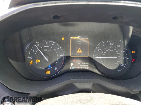 2019 Subaru Impreza z VIN 4S3GKAB69K3607788, wystawiony jako Copart lot #52505035 z przebiegiem 36 075 mil mil oraz Szkoda całkowita • Salvage title. Historia ofert i sprzedaży dostępna na DreamBid. Obrazek 9.