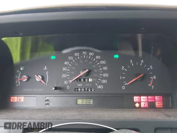1996 Volvo S70 with VIN YV1LS5540T1337079, listed as a IAAI auction lot 41495253 with 180,722 mi miles. Bid and sale history available at carsss.com. Image 7.